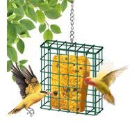 Bird Feeder Squirrel Proof - 5.31x4.96x1.97 Inches, Square Feeder Secure Food Access | Hanging Chain Design Weather-Resistant Feeding Station, Wild Bird Feeders For Garden Decor, Backyard Feeding