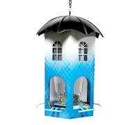Bird Feeder Squirrel Proof, Waterproof Hummingbird Feeders Outdoors, Weatherproof Feeding Station, Anti Cage Hanging Design for Chickadees, Goldfinches, Finches, Sparrows, Garden