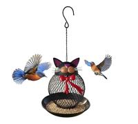 Bird Feeder Station, Proof Feeding Device, Hangable Outdoor Feeder with Secure Cover, Sturdy Garden Accessory with Easy Refill, Backyard Patio Yard Decor for Finches and Small Bird