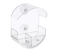 Bird Feeder Suction Cup Window, Clear Acrylic Viewing Feeder with Leakproof Detachable Food Box and Strong Window Mount, Indoor Outdoor Birdwatching for Kids Garden Patio Balcony Apartment, 20x15x11cm