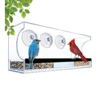 Bird Feeder Suction Cup Window,Spill-proof Food Box - Weatherrproof Acrylic Detachable Clear Minimized Window Bird Feeder - For Indoor Viewing Deck Patio Kids' Observation Balcony