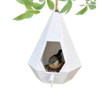 Bird Feeder - Teardrop Shelter Design For Outdoor Feeding | Flexible Roof Structure With Semi Enclosed Habitat, Hanging Seed Dispenser For Garden Balcony Yard Patio Backyard Viewing