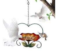 Bird Feeder Tray | Iron Flower-shaped Heavy Duty Feeding Tray | Decorative Bird | for Patio Watching Viewing Pet Aviary Finch Parrots Outdoor Inside Home Food Water
