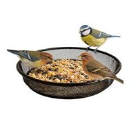 Bird Feeder Tray, Mesh Food Serving Disk, Rust Resistant Metal Finch Feeders, Weatherproof Mesh Seed Station, Hanging Grid for Outdoor Parks, and Backyard Birding Activity