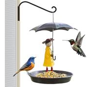 Bird Feeder - Vassoio da appendere per uccelli, mangime per selvaggina da giardino, statuetta esterna per l'alimentazione nel cortile, idea regalo per osservatori della natura, accessori da giardino