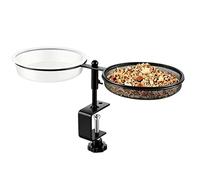 Bird Feeder with Stand - Mesh Tray Birdbath, Outdoor Bird Feeder Stand for Garden, Robust Outdoor Piece, Wildlife Observation Item with Integrated Mesh Drainage, Nature Sanctuary Unit for Birds