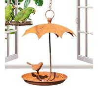 Bird Feeders for Outdoors - Bird Feeder | Outdoor Birds Feeder | Weatherproof Metal Decorative Animal Feeding Tray with Dome Top for Garden, Balcony, Patio, Deck, Tree and Yard