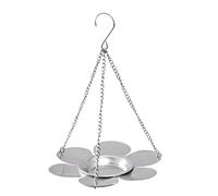 Bird Feeders for Outdoors -Iron| Bird Feeder Plate Metal Flower Weather-Proof Decorative - Sospensione B́ird Feeder Bowl - for Outdoor Garden Backyard Balcony Patio Window Tree Branch