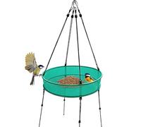 Bird Feeders for Outdoors, Mesh Finch Feeding Tray, Hangable Wild Bird Feeder with Strong Hook, Metal Mesh Seed Holder with Rust Resistance, Outdoor Garden Balcony Tree Decoration