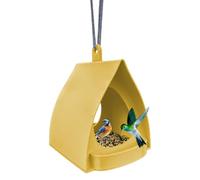 Bird Feeders for Outdoors - Open Design Feeding Station, Hut Shape Hangable Mounted Feeder, Weather Resistant Construction | Easy Access Bird Dining Solution For Garden Winter Balcony Wildlife Watchin