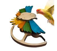 Bird Feeders for Outdoors, Wooden Foraging Toy, Chewable Hanging Perch Feeder, Natural Design, 1-Pack Multi-Color, for Parrot Parakeet Cockatiel Yard Garden Deck Window Use