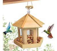 Bird Feeders, Hexagonal Food Bowl, Weatherproof Hanging Feeder, Strong Construction Easy-Fill Design, for Canary, Cockatiel, Finch, Parakeet, Porch, Patio, Balcony Backyard Use