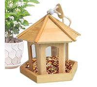 Bird Feeders Outdoors, Hexagonal Food Bowl, Weatherproof Hanging Feeder, Outdoor Seed Holder, Hangable Feeder, Ideal for Canary, Cockatiel, Balcony, Backyard, 7.87x7.68 Inches