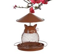 Bird Feeders Squirrel Proof Metal Mesh Bird Feeder for Outdoors Spill Proof Finch Feeding Station with Design for Wildlife Watching Nature Observation in Garden, 8.66x8.66x12.4 Inches
