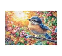 Bird Flower Field Puzzle 1000 Pezzi Alpi Italiane Per Adulti Esperti Cartone Rigido Difficoltà Media Per Vacanze Invernali Da Passatempo Con Colla Inclusa 1000 PCS（75x50cm）