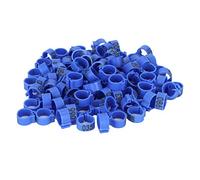 Bird Foot Rings 100pcs | 10 mm numerati 001-100 per piccioni/piccioni/pollame | Bande identificative in plastica robusta per il tracciamento degli uccelli e la gestione | Leggero e (blu)