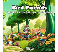 Bird Friends: Simple & Cute Animal Coloring Book