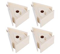 Bird House, Mini Nidi per Uccelli in Legno, Set di 4, Arredamento del Giardino Sospeso