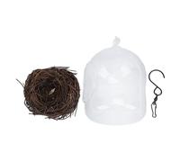 Bird House, trasparente nido di colibrì con pioggia con gancio, per giardino interno/esterno