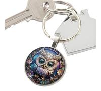 Bird Keychain - Stylish Metal Bird Pendant, Decorative Metal Owl Charm, Engraved Accent, Owl Figure Design | Keyring For Bag, Pouch, Car, Keys, Women, Friends, Mother, Travel, Events, Everyday Use