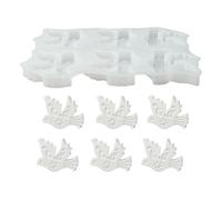 Bird Mold - 6-Piece Peace Dovē Silicone Mold | Desktop Decoration Cement PlasterMold DIY | Craft SiliconeMold for Home Decor, Garden Ornaments, DIY Resin, Clay, Soap, Candle Making, Artistic Projects