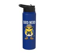 Bird Nerd Funny Birdwatching Birder Ornithology Stainless Steel Insulated Water Bottle