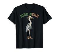Bird Nerd Grande Airone Blu Bird Watching Birding Birders Maglietta