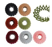 Bird Nest Hair Clip | Expandable Hair Bun Makers | 7x Ponytail Holders Set | Ponytail Holders and Scrunchies Bird Nest Hair Accessories Hair Bun Makers With Clips Hair Clips Ties for Women