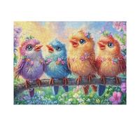 Bird Nest Parrot Cubs Puzzle 500 Pezzi Sfida Intellettuale Avanzata Doll Animal Pet Rompicapo Per Menti Acute Esercizio Cerebrale Stimolo Mentale Regalo Per Person 500 PCS