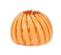 Bird Nest Shaped Hair Clips Expandable Bun Ponytail Holder Hair Claw Accessories for Girls Women High Quality Plastic Material (Orange)