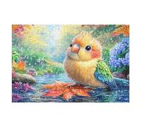 Bird on Maple Leaf in Rain Puzzle 1000 Pezzi Sfida Creativa Adulti E Ragazzi Rompicapo Educativo Rilassamento Pressione Ridotta Idea Regalo Amici E Cugini 1000 PCS