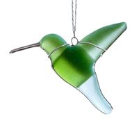 Bird Ornaments, Sea Glass Decoration Figurines with Hanging Pendant Design, Decorative Statue Ornament for Home Window Table Room Living Wall Bedroom Holiday Gathering Spring Summer Indoor Decorations