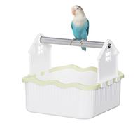 Bird Perch Stand - 22,3 x 21,8 x 19,5 cm Dimensions, Portatile Desktop Playstand, Pet Activity Center | Lightweight Aluminum Parrot Gym For Finches Budgies Small Birds Indoor Tabletop Exploration