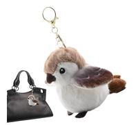Bird Plush Keychain, Realistic Sparrow Pendant, Decorative Bag Charm, Cute Sparrow Keychain, Bird Plush Pendant, Decorative Sparrow Keychain Portable Bird Plush Pendant For Wallet And Bag Accessories