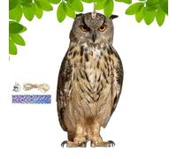 Bird Respel Scarecrow - Gufo Decoys Per Spaventare Gli Uccelli | Ciondolo Decorativo Di Owl Scarecrow | 60 Cm*23,6 Pollici Corda 60 Cm Nastro | Dispositivo Decorativo Per Uccelli Finti Impermeabili Pe