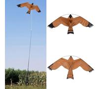 Bird Scarers for Gardens, Farm Protector Hawk Kite, 125 x 60 cm Hawk Flying Kite Outdoor Predator Decoy for Farm Balcony Roof Lawn Protection, Visual Bird Discouraging Against Piceons Crows Seagulls