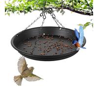 Bird Seed Catcher Tray - 32,5 cm 12,8 in Hanging Bird Feeder | PP Iron Outdoor Bathtub Tray with Chain | Large Spill Proof Seed Guard | Backyard Garden Balcony Patio