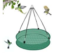 Bird Seed Catcher Tray with Rat Proof Hoop, Adjustable Hanging Hoop & Platform, Large Hanging Bird Feeder Tray for Efficient Seed and Debris Collection, Outdoor Garden Backyard Lawn