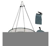 Bird Seeding Catcher Tray, Outdoor Bird Feeder Trays, 20 x 4,13 pollici, Easy to Clean, Space Saving Hoop Holder, Weatherproof Design, ideale per driveway, balcone, giardino, verde/grigio