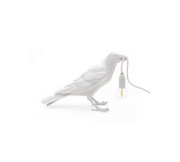 Seletti Bird Waiting Lampada Da Tavolo Bianca