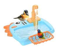 Bird Shower, Pet Bathtub Bowl, Automatic Bird Bath,11.61x9.25x7.48 Inches, Built in Faucet Design with Water Circulation System, Fun Cleaning Station for Garden Balcony Backyard Patio Indoor Use
