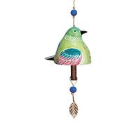 Bird Song Bell - Campana per canto degli uccelli, 7,8 pollici, con toni melodici rilassanti, in resina rustica, per giardino, terrazza, balcone