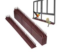 Bird Spikes, 12 Pieces Spikes to Keep Birds Away, 4.13x1.85x17.13 inches Cuttable Animal Defender Strips, Squirrels, Raccoons, Anti-Climb Barrier for Outdoor Garden, Yard and Balcony