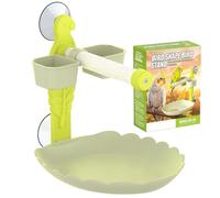 Bird Stand Heavy Duty Hangable - - - Suction-Cup Standing with Bowls Bird | | Bird Play Stand for Garden Yard Deck Ground Tree Outdoor | | | Outside Bird Stand Heavy Duty Hangable Suction-Cup Standing -