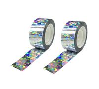Bird Tape 164ft Anti-collision Ribbon, 2 Rolls Silver Reflective Bird | 2 Rolls Silver Flash Tape For Birds For Sliding Glass Doors, Balconies, Fences, Roofs, Gardens, Patios