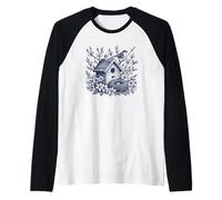 Bird Watcher Cottage Core Casetta per Uccelli Maglia con Maniche Raglan