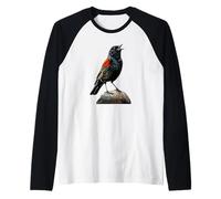 Bird Watchers Merlo dalle ali rosse Merlo Alato Rosso Maglia con Maniche Raglan