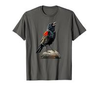 Bird Watchers Merlo dalle ali rosse Merlo Alato Rosso Maglietta
