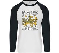 Bird Watching VA Entrambi Modi Divertente Uomo L/S Baseball T-Shirt