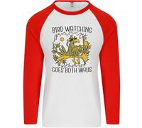 Bird Watching VA Entrambi Modi Divertente Uomo L/S Baseball T-Shirt